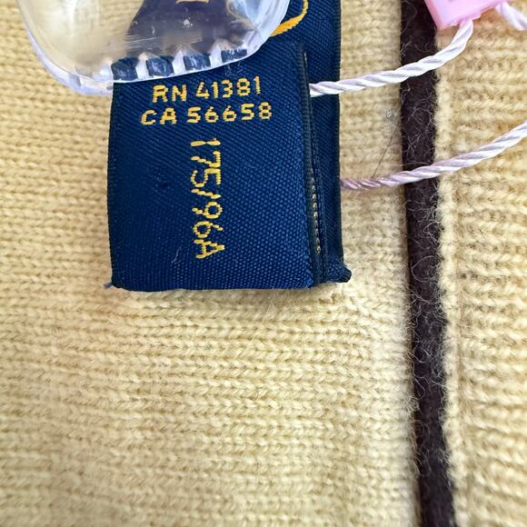 Vintage Polo Ralph Lauren Pullover Wool Sweater Butter Yellow Men's - Picture 10 of 12